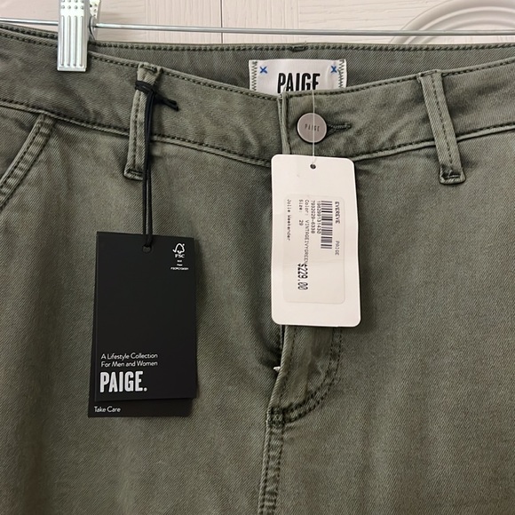 Paige Jolie Weekender: S: 29, C: vintage green ivy, NWT, bought from Evereve - Picture 5 of 8